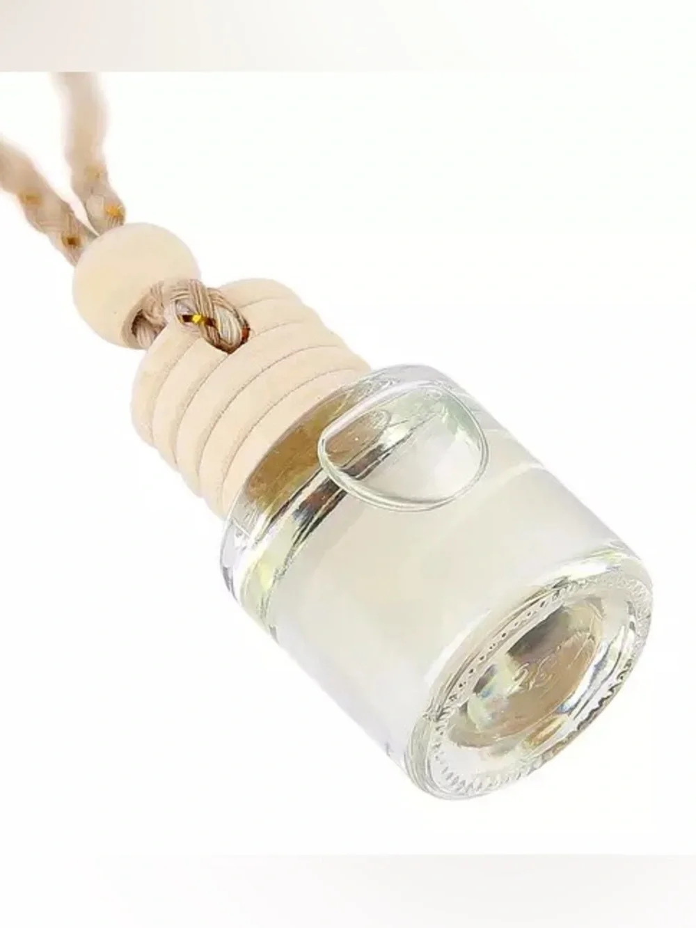 Glass Car Diffuser: Mahogany Teakwood Scent, 1 x 2 inches